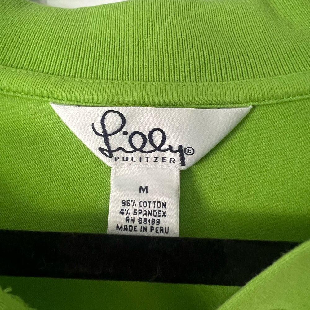 Lilly Pulitzer lime green polo